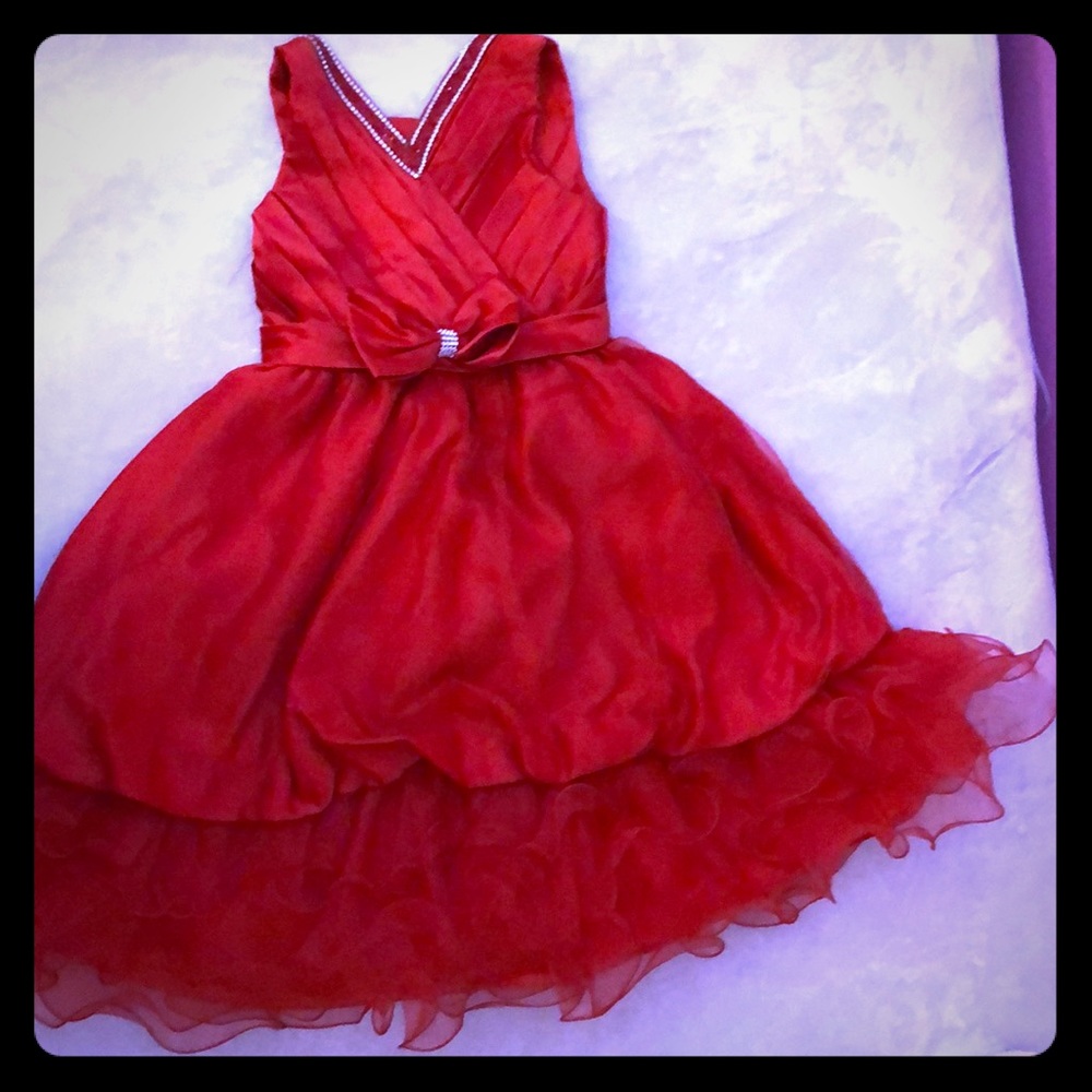 Festive red dress